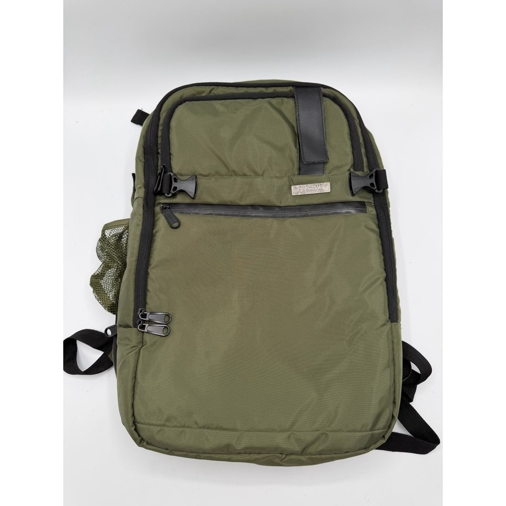Duchamp London Getaway Expandable Carry-On Backpack Suitcase Olive Green Large